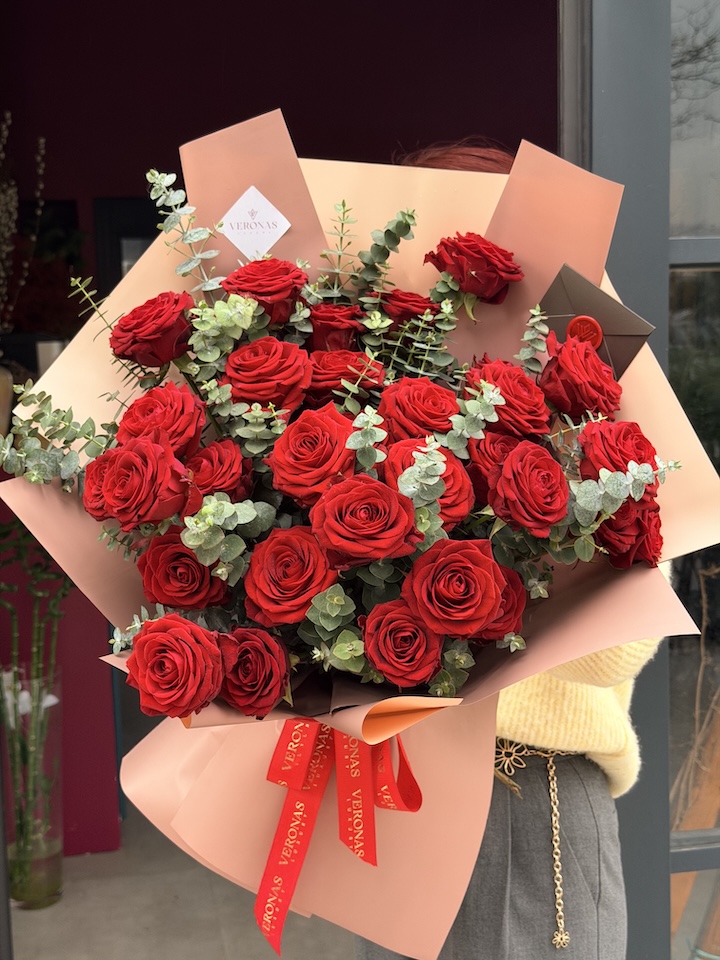 Kırmızı Gül Buketi 3 Kırmızı Gül Buketi